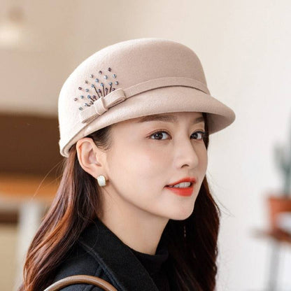 Wool Peaked Cap Casual Woolen Felt Hat - Xmaker