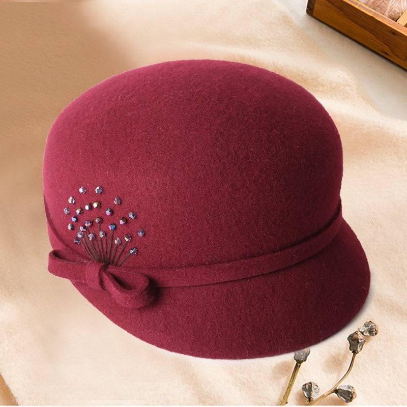 Wool Peaked Cap Casual Woolen Felt Hat - Xmaker