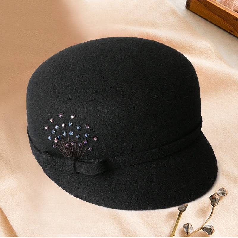 Wool Peaked Cap Casual Woolen Felt Hat - Xmaker