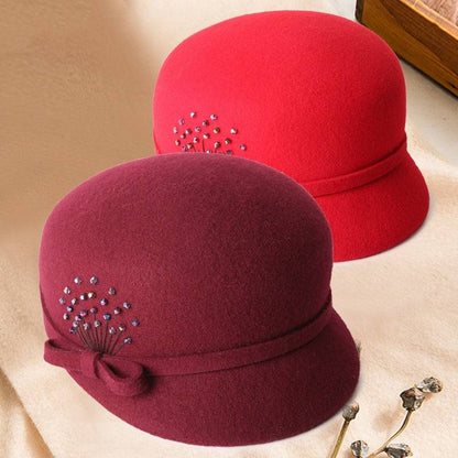 Wool Peaked Cap Casual Woolen Felt Hat - Xmaker