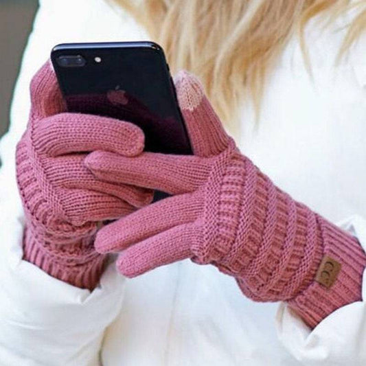 Wool Knitted Turn-over Labeling Touch Screen Gloves - Xmaker