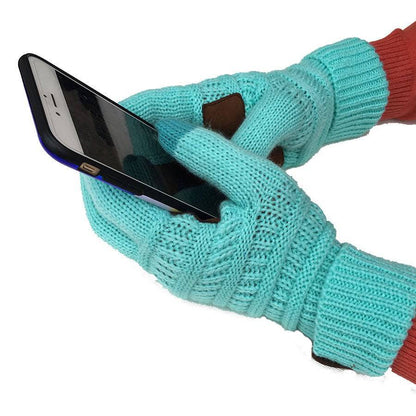 Wool Knitted Turn-over Labeling Touch Screen Gloves - Xmaker