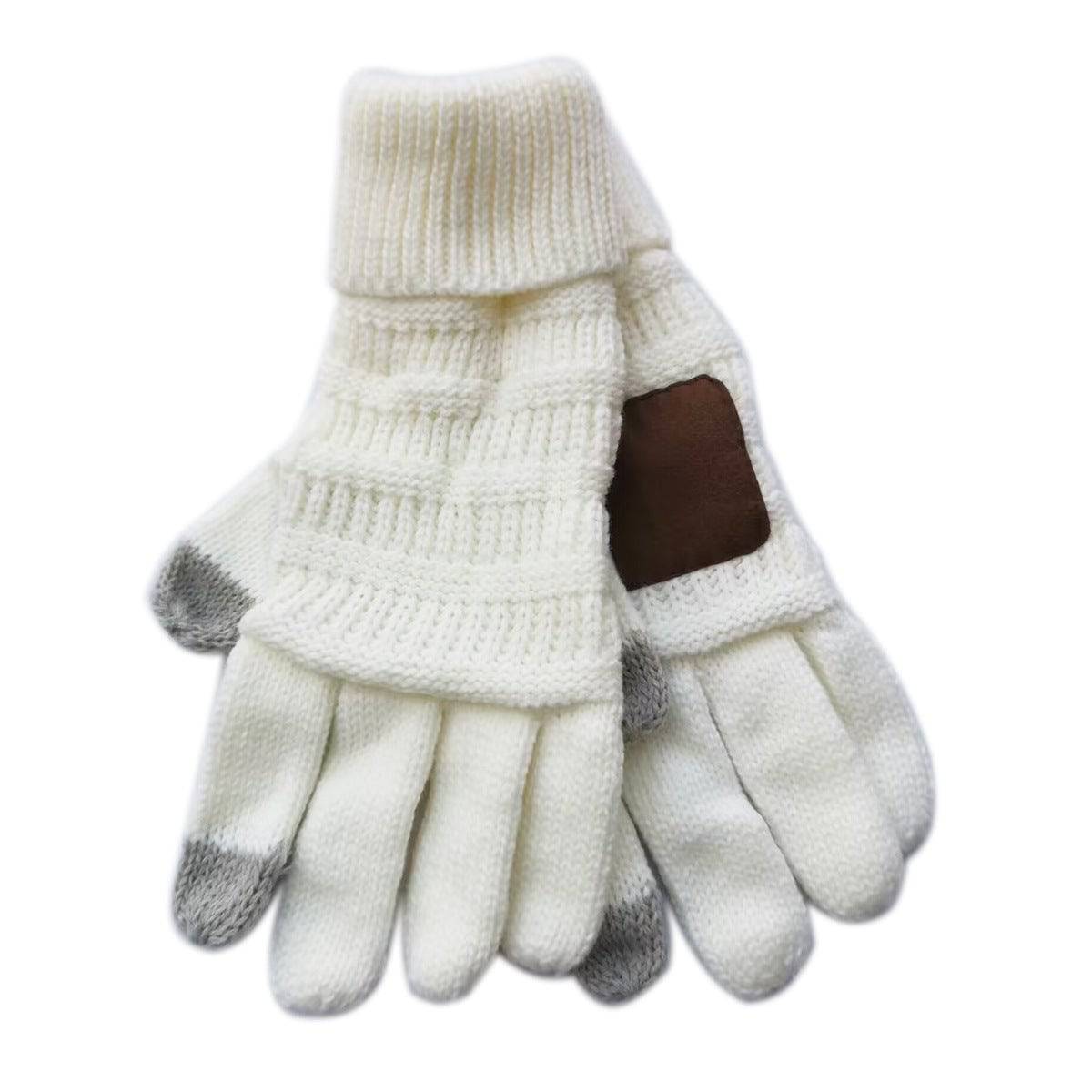 Wool Knitted Turn-over Labeling Touch Screen Gloves - Xmaker