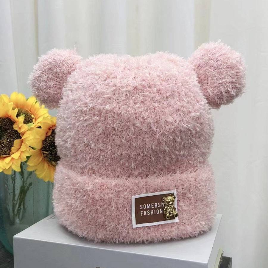 Korean Style Cute Bear All-match Teddy Plush Hat - Xmaker