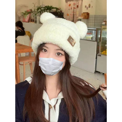 Korean Style Cute Bear All-match Teddy Plush Hat - Xmaker