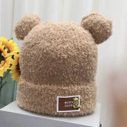 Korean Style Cute Bear All-match Teddy Plush Hat - Xmaker