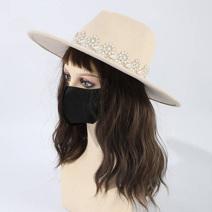 Women Broad-brimmed Lace Cowboy Hat - Xmaker