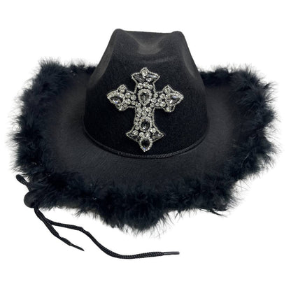 Cowboy Hat Star Shape , Black - Xmaker