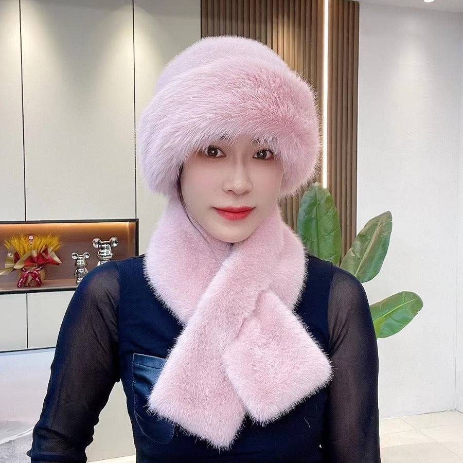 Suit Winter Scarf Mongolian Cap Plush Hat Women's Thickened - Xmaker