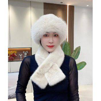 Suit Winter Scarf Mongolian Cap Plush Hat Women's Thickened - Xmaker