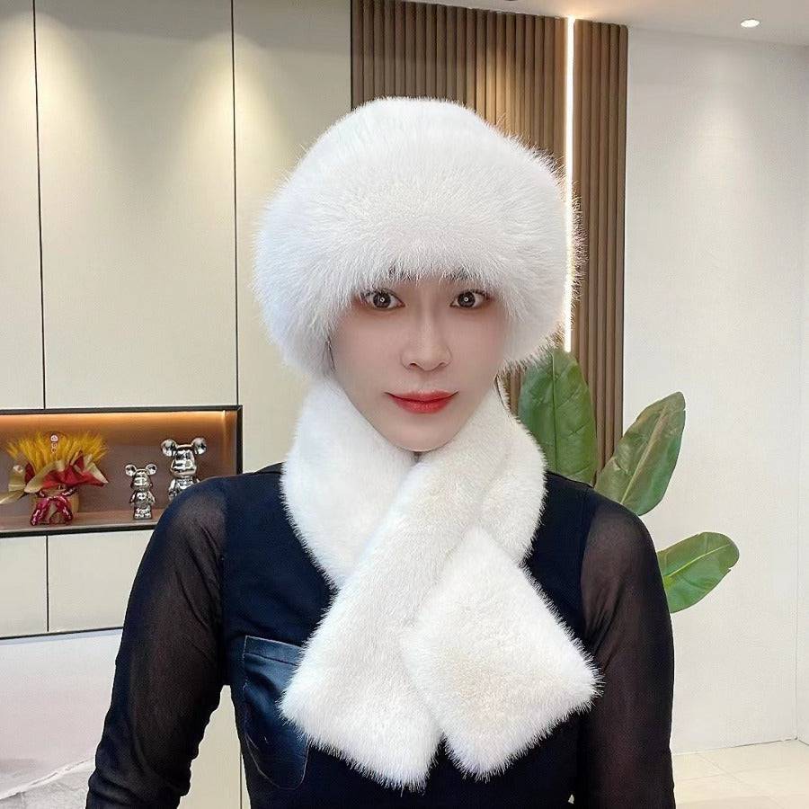 Suit Winter Scarf Mongolian Cap Plush Hat Women's Thickened - Xmaker