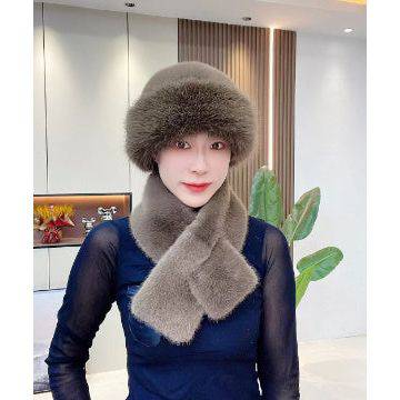 Suit Winter Scarf Mongolian Cap Plush Hat Women's Thickened - Xmaker