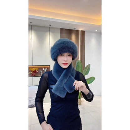 Suit Winter Scarf Mongolian Cap Plush Hat Women's Thickened - Xmaker