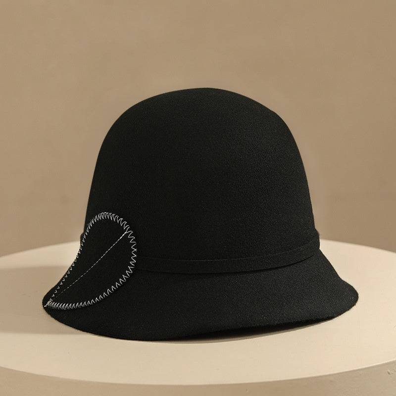 Retro Wool Hat Woolen Bucket Hat - Xmaker