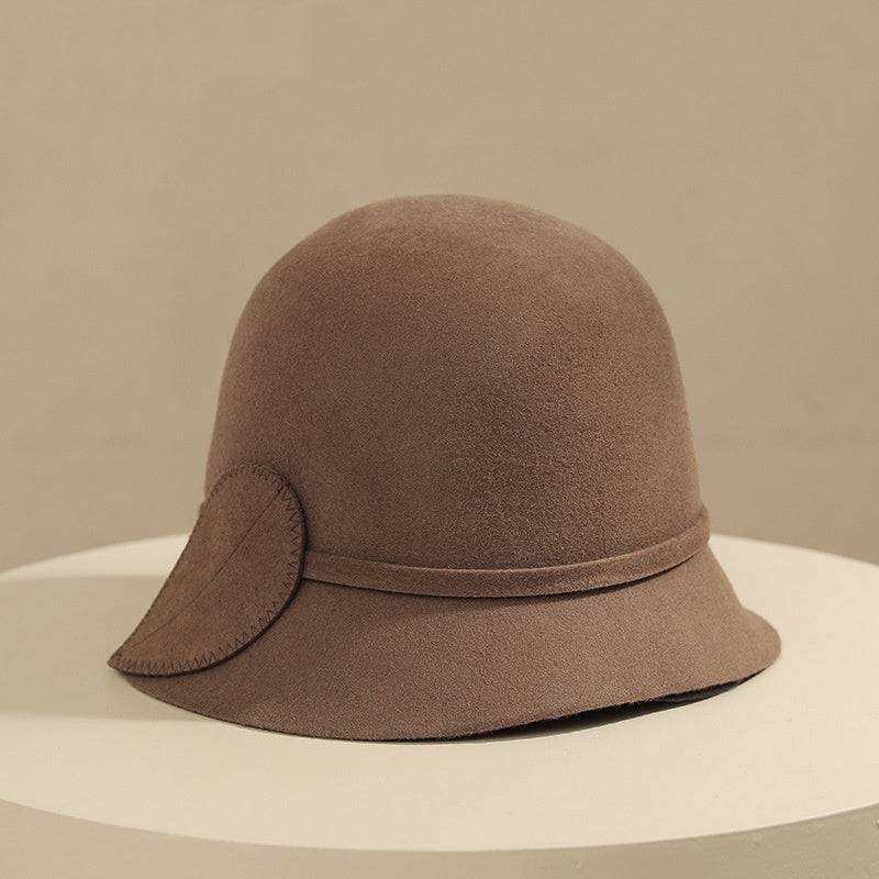 Retro Wool Hat Woolen Bucket Hat - Xmaker