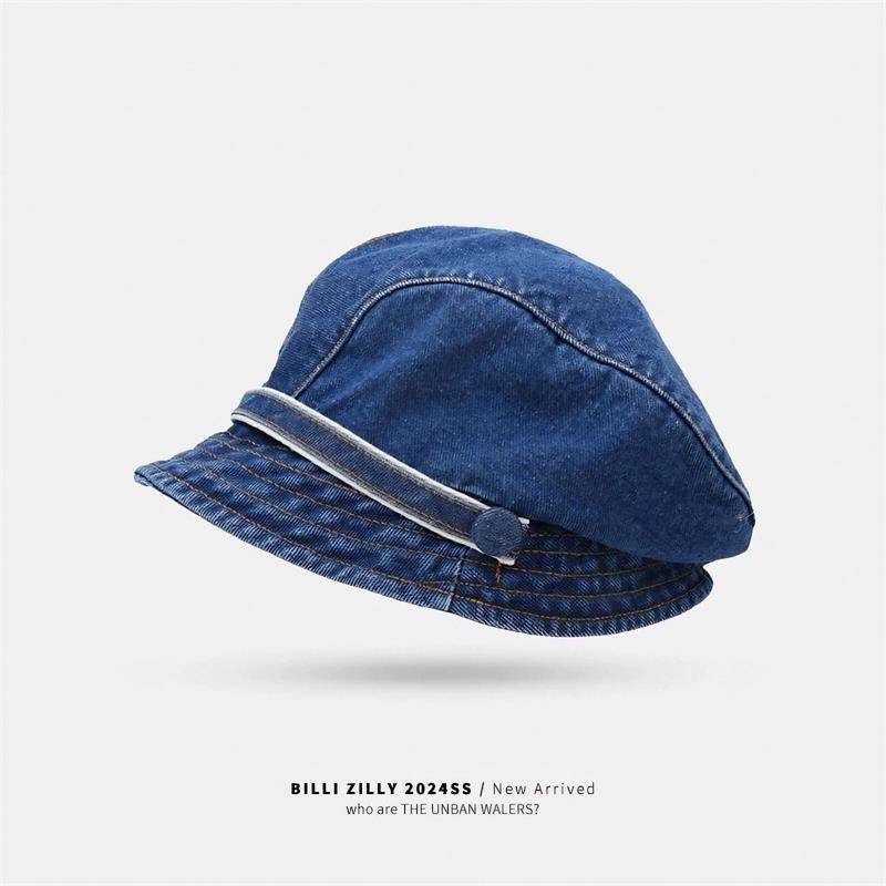 Short Brim Beret Bucket Hat Demi - Xmaker