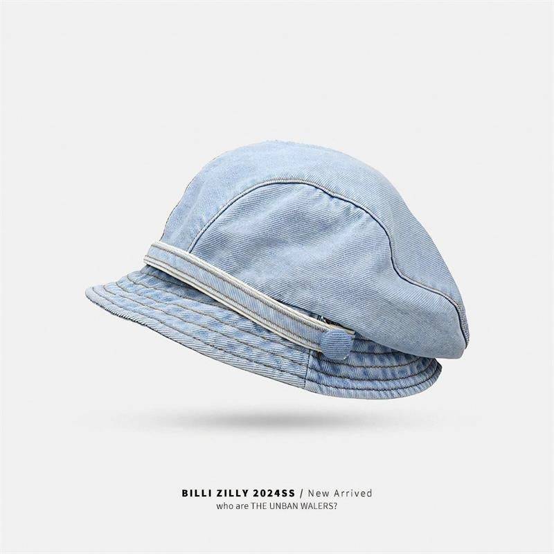 Short Brim Beret Bucket Hat Demi - Xmaker