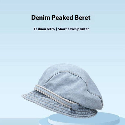 Short Brim Beret Bucket Hat Demi - Xmaker