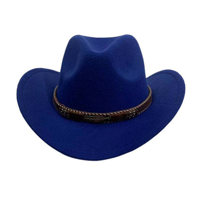 Curling Cowboy Hat Men's And Women's Leaf Belt Fur Felt Hat - Xmaker