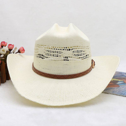 Waterproof Woven Hand-woven Western Knight Cowboy Hat Beach Sun-proof Outdoor - Xmaker