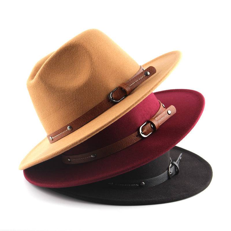 Flat Top Jazz Top Hat Men And Women British Woolen Hat - Xmaker