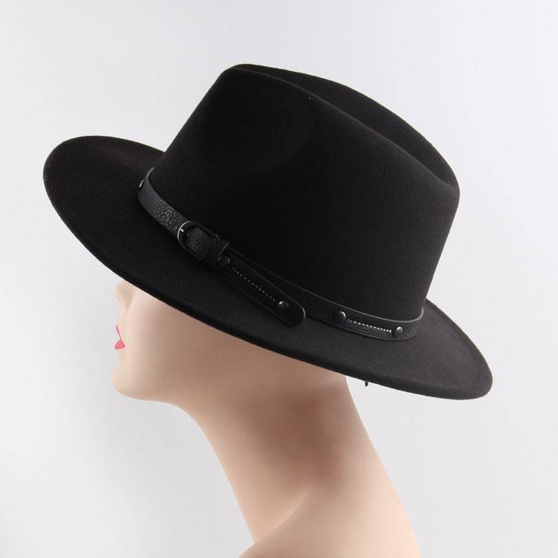 Flat Top Jazz Top Hat Men And Women British Woolen Hat - Xmaker