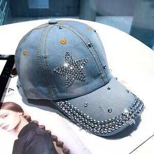 Hot Drilling Washed Denim Baseball Cap Sun-proof - Xmaker