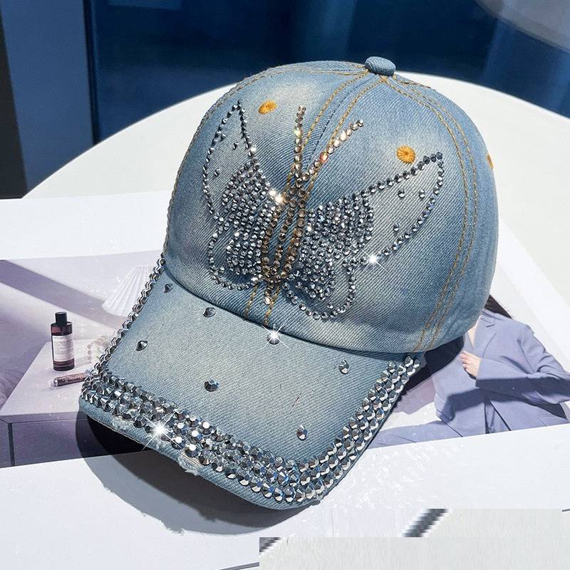 Hot Drilling Washed Denim Baseball Cap Sun-proof - Xmaker