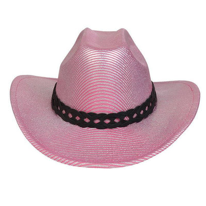 Pearlescent Cowboy Hat Ball Party Topper Performance Props Cap - Xmaker