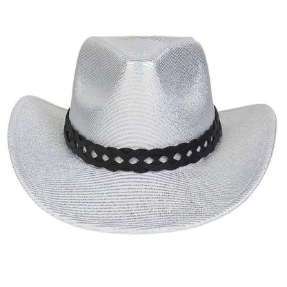 Pearlescent Cowboy Hat Ball Party Topper Performance Props Cap - Xmaker