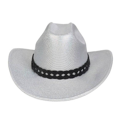 Pearlescent Cowboy Hat Ball Party Topper Performance Props Cap - Xmaker