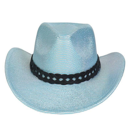 Pearlescent Cowboy Hat Ball Party Topper Performance Props Cap - Xmaker