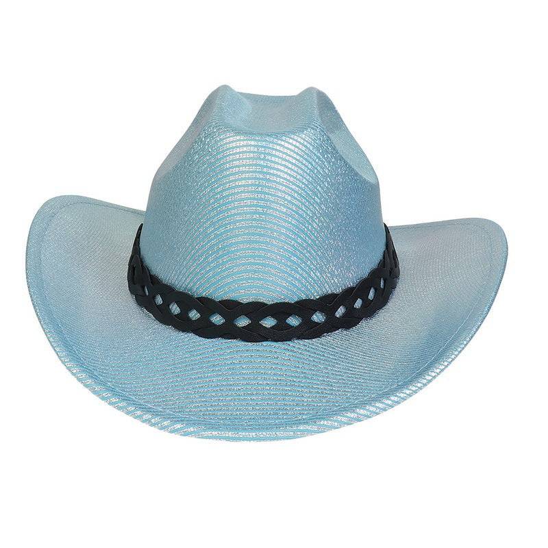 Pearlescent Cowboy Hat Ball Party Topper Performance Props Cap - Xmaker