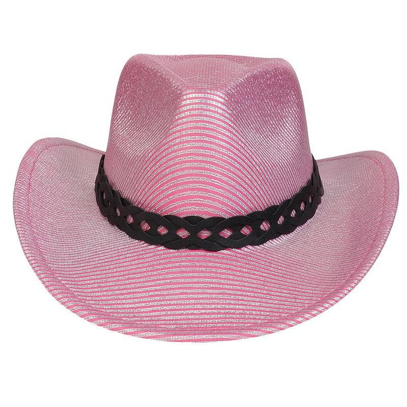 Pearlescent Cowboy Hat Ball Party Topper Performance Props Cap - Xmaker