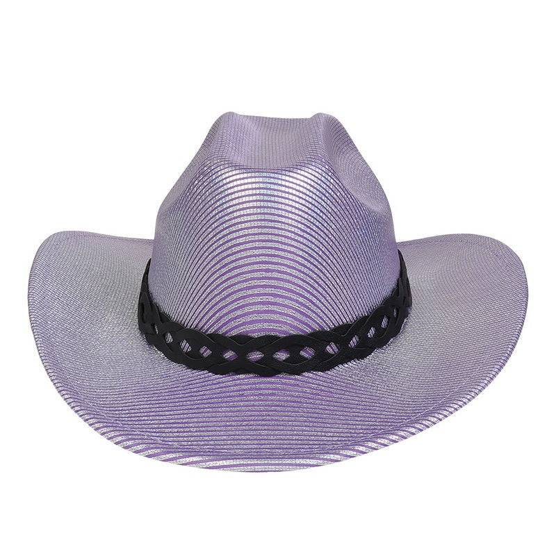 Pearlescent Cowboy Hat Ball Party Topper Performance Props Cap - Xmaker