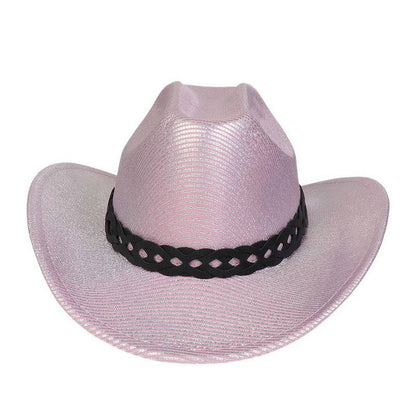 Pearlescent Cowboy Hat Ball Party Topper Performance Props Cap - Xmaker