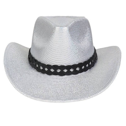 Pearlescent Cowboy Hat Ball Party Topper Performance Props Cap - Xmaker