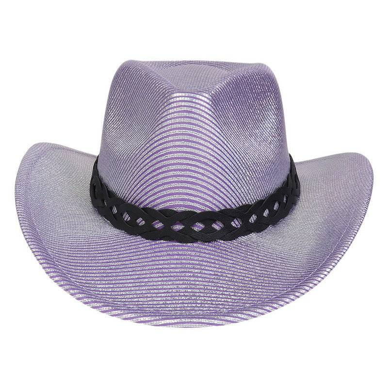 Pearlescent Cowboy Hat Ball Party Topper Performance Props Cap - Xmaker