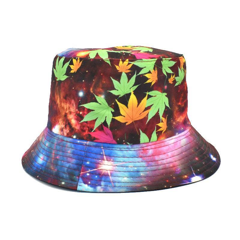 Printed Bucket Hat Women's Outdoor Sunshade Double-sided Hat - Xmaker