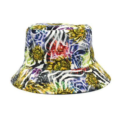 Printed Bucket Hat Women's Outdoor Sunshade Double-sided Hat - Xmaker