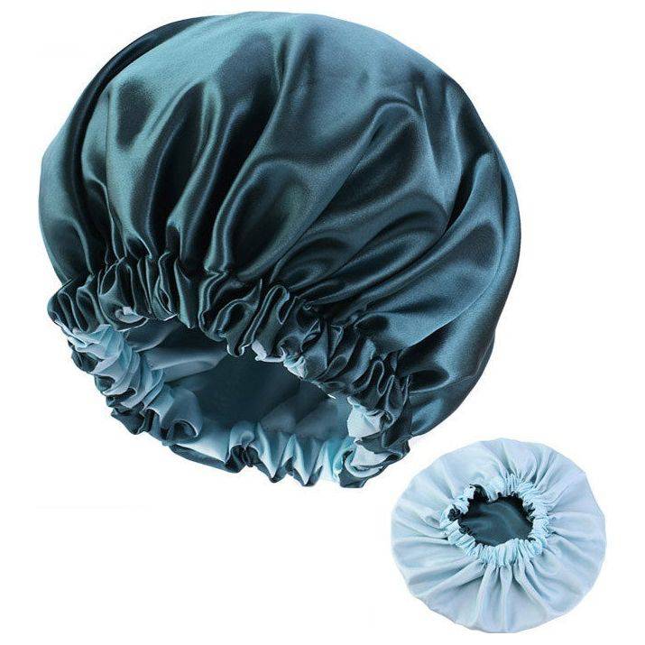 No Plus-sized Elastic Wide-brimmed Double-layer Satin Bandeau Hat - Xmaker