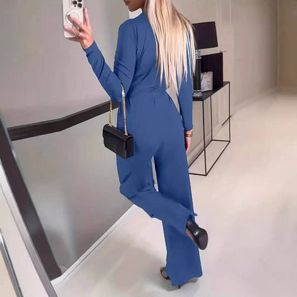 Women's Solid Color Jumpsuit - Xmaker