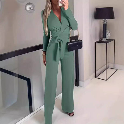 Women's Solid Color Jumpsuit - Xmaker