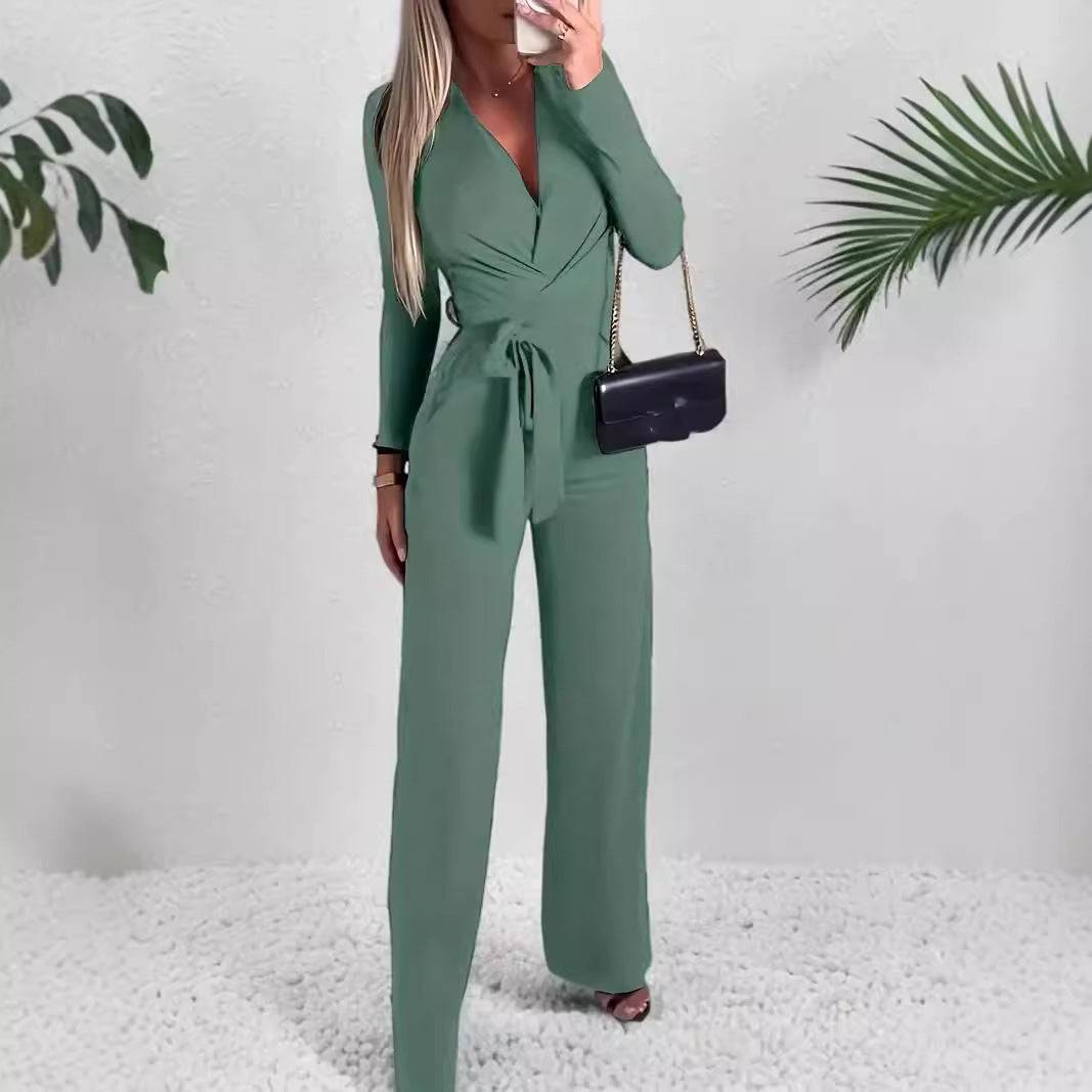 Women's Solid Color Jumpsuit - Xmaker