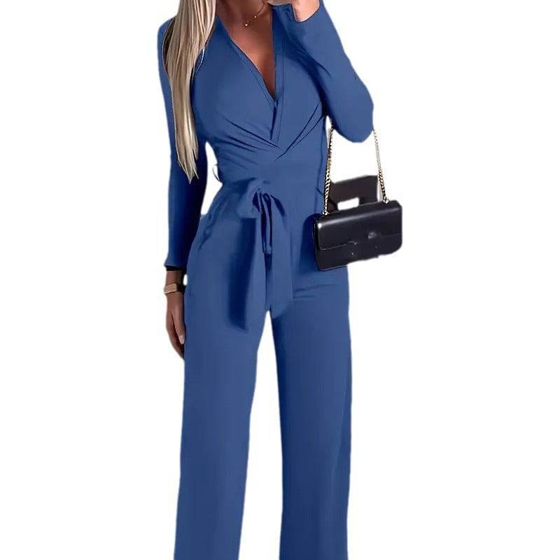 Women's Solid Color Jumpsuit - Xmaker