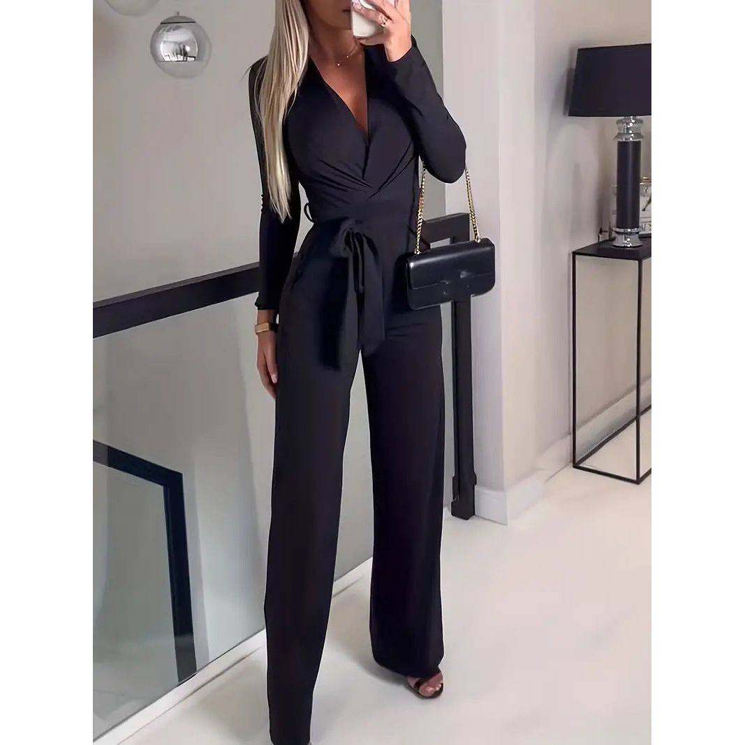 Women's Solid Color Jumpsuit - Xmaker