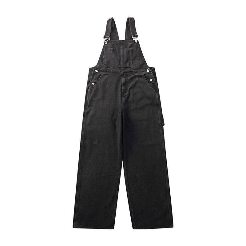 Working Bib Top Pants Men's Denim Loose Denim Jumpsuit - Xmaker