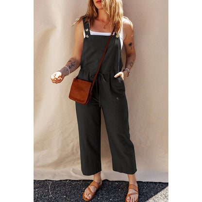 Solid Color Camisole Jumpsuit Loose Sleeveless - Xmaker