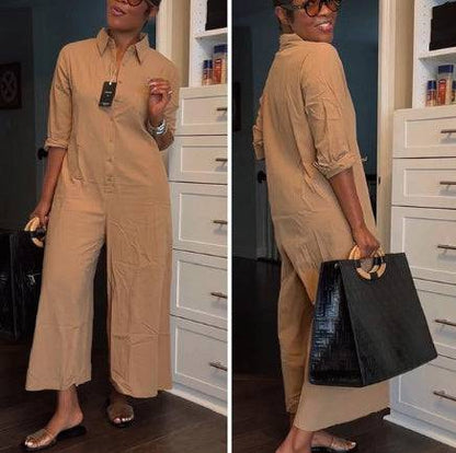 Women's Comfortable Casual Loose Jumpsuit - Xmaker