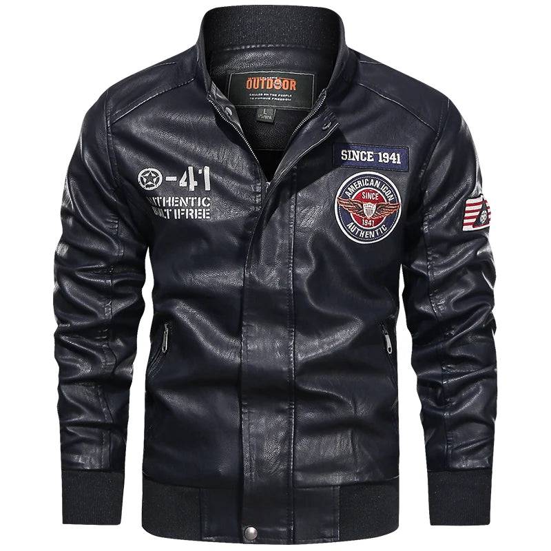 Men's Motorcycle PU leather jacket